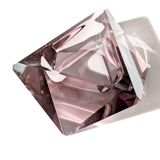 Faceted glass trinket dish, Murano, 1960s, amethyst color