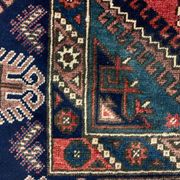Vintage Turkish Tribal Rug veg dye 220x132 cm Turkish Carpet Red, Blue, Green