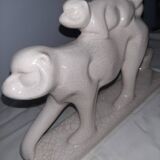 Sculpture céramique craquelée animalière art déco La Louvière