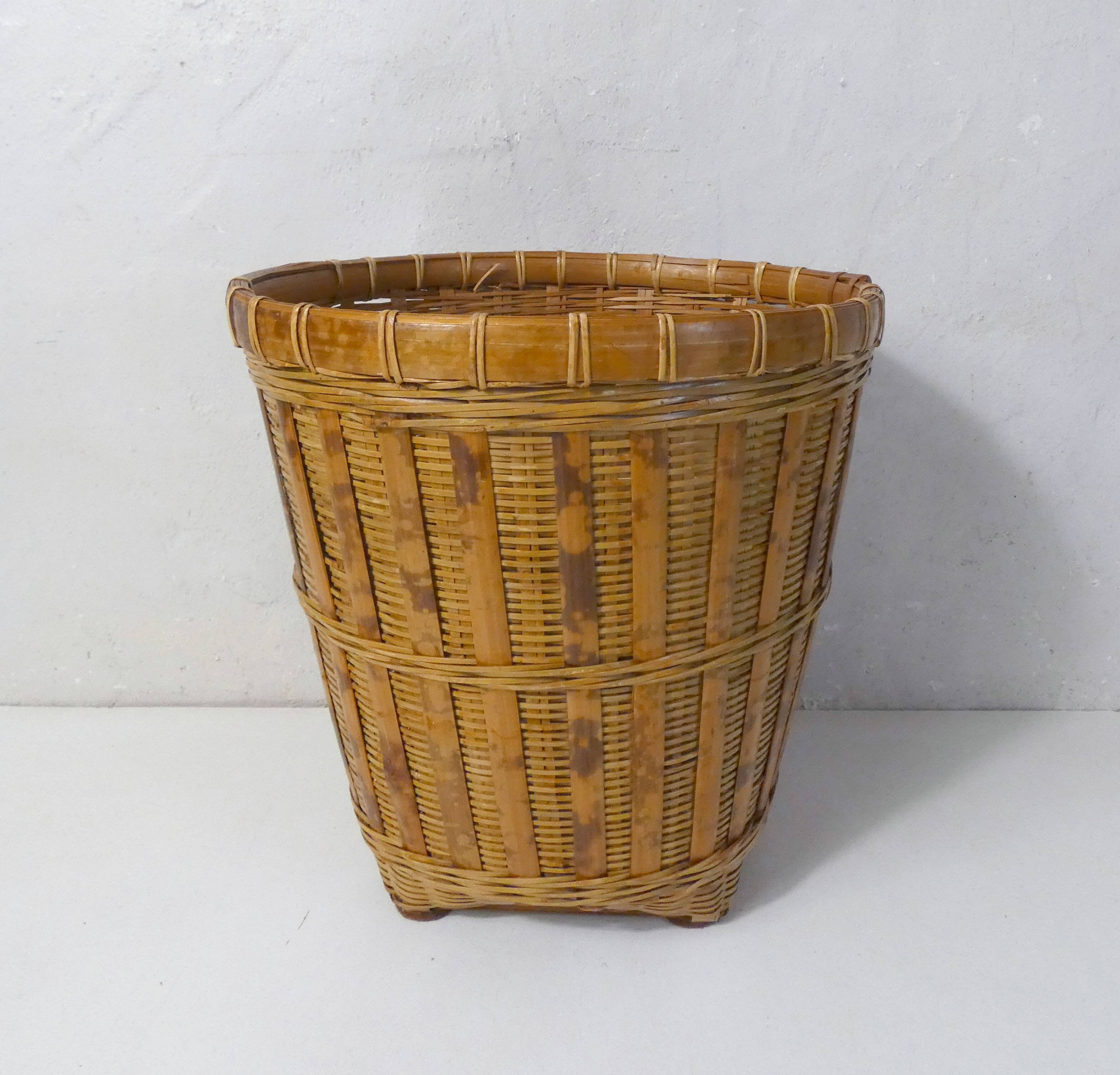 rattan and bamboo flowerpot cover