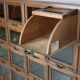 Antique German Oak Haberdashery Shop Cabinet, 1920/30s