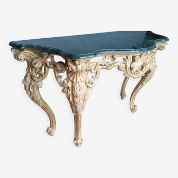 Console Louis XV gilded carved wood