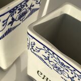 Pots à épices vers 1910 St Amand décor bleu