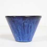 Hand-glazed mid-century plant pot by TDV / 1960s / 1970s