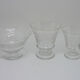 9 old glasses engraved with leaf decoration