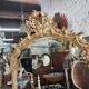 Large Louis XV gilded shell mirror from the 19th century