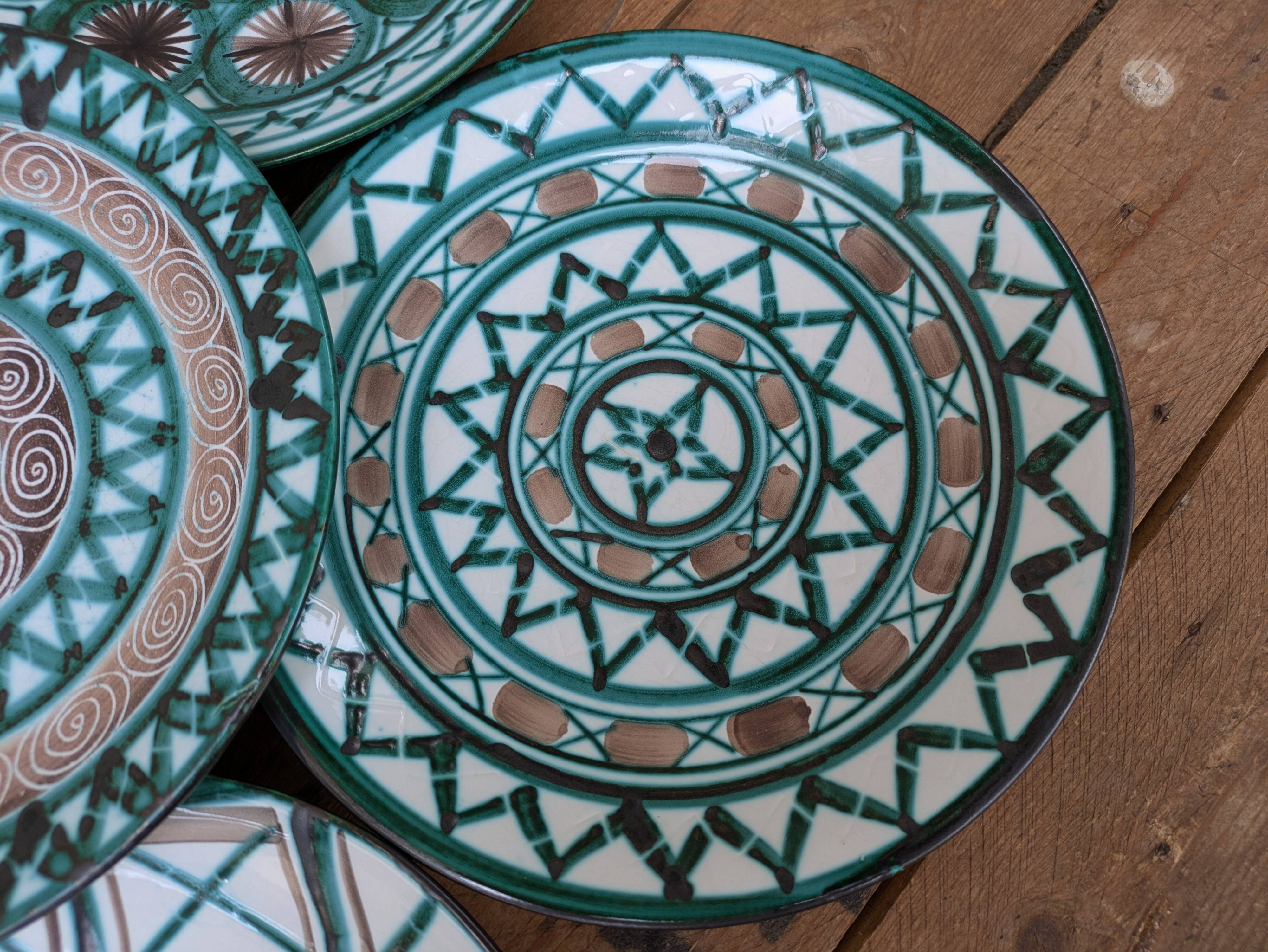 Set of 6 old Robert Picault dinner plates 24cm