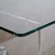 Table basse vintage en plexiglas et verre 1970