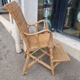 Ancien fauteuil rotin vintage chaise