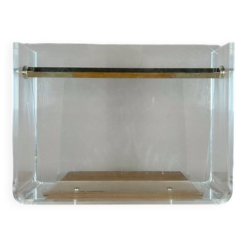 Rochebobois plexi magazine rack from the 70s