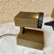 Halogen spot lamp solid brass modernist vintage design 70s