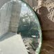 Vintage beveled mirror with mercury