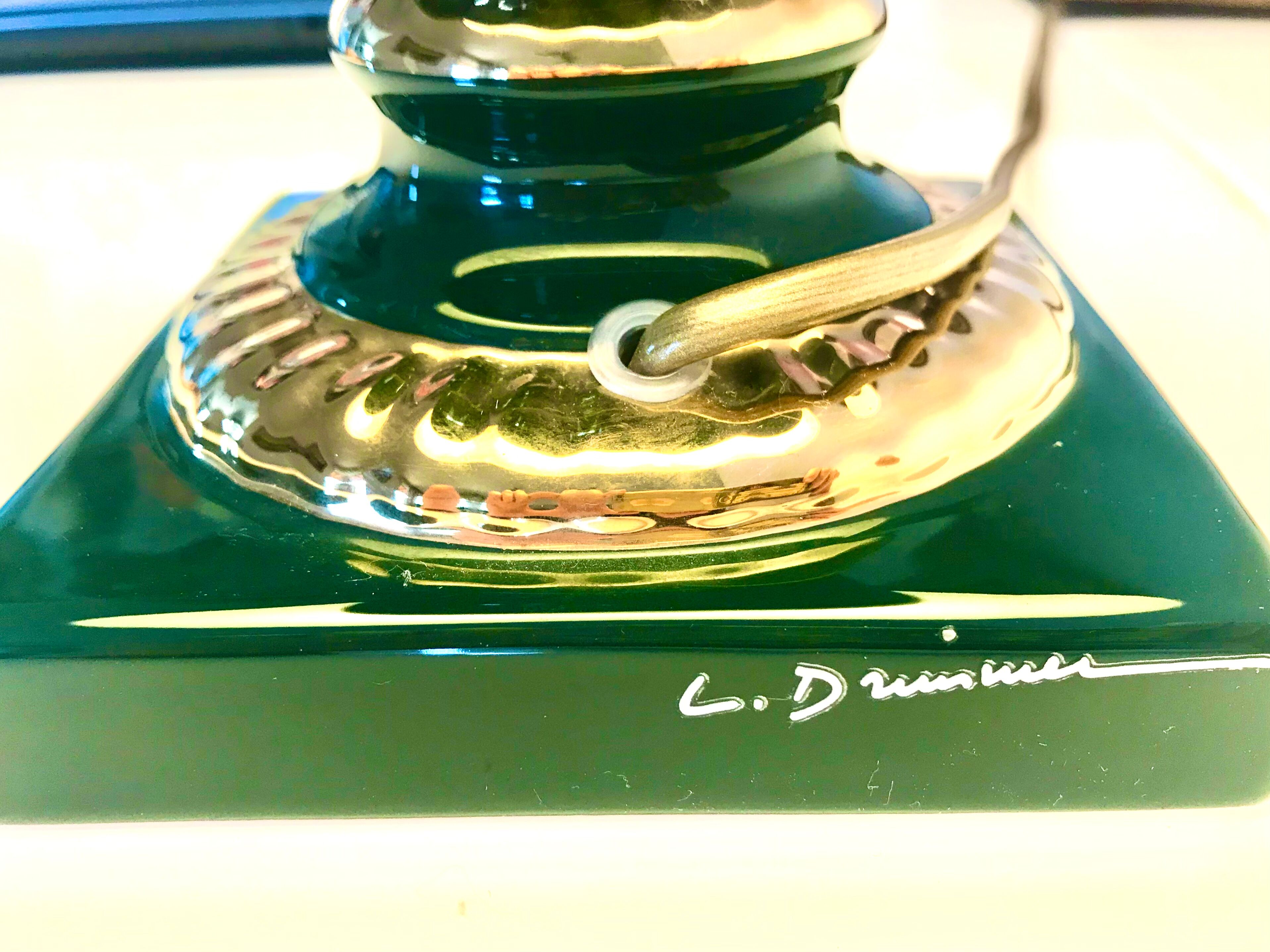 Lampe année 70 céramique signature Louis Drimmer