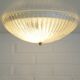 Vintage wall sconce flush mount ceiling light ice glass light fixture 1980s