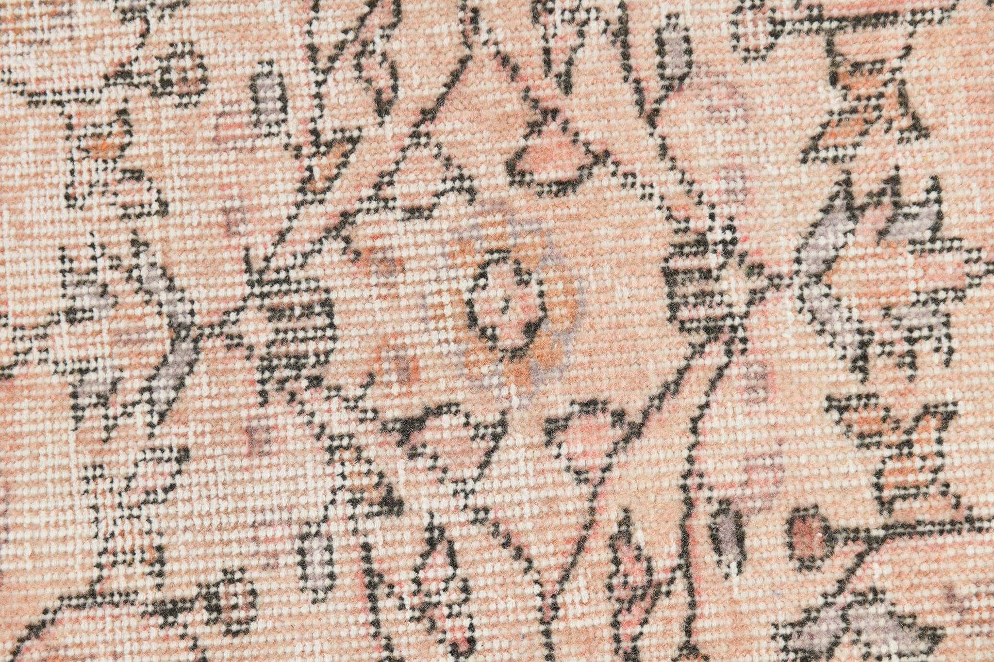 5x8 Faded Pink & Beige Floral Turkish Vintage Rug, 143x248 Cm