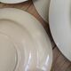 Lot de 12 assiettes creuses vintage motif bordeaux caramel