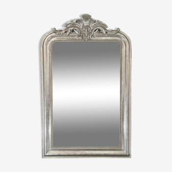 Miroir 134x86 argenté époque Louis-Philippe