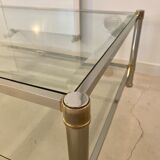 Table basse double plateau verre