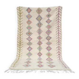 Tapis berbère Béni Ouarain à motifs Azilal multicolores