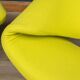 A 20thC RIBBON CHAIR & FOOTSTALL BY PIERRE PAULIN FOR ARTIFORT, FRANCE