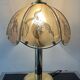 Vintage lamp in gold metal and smoked glass