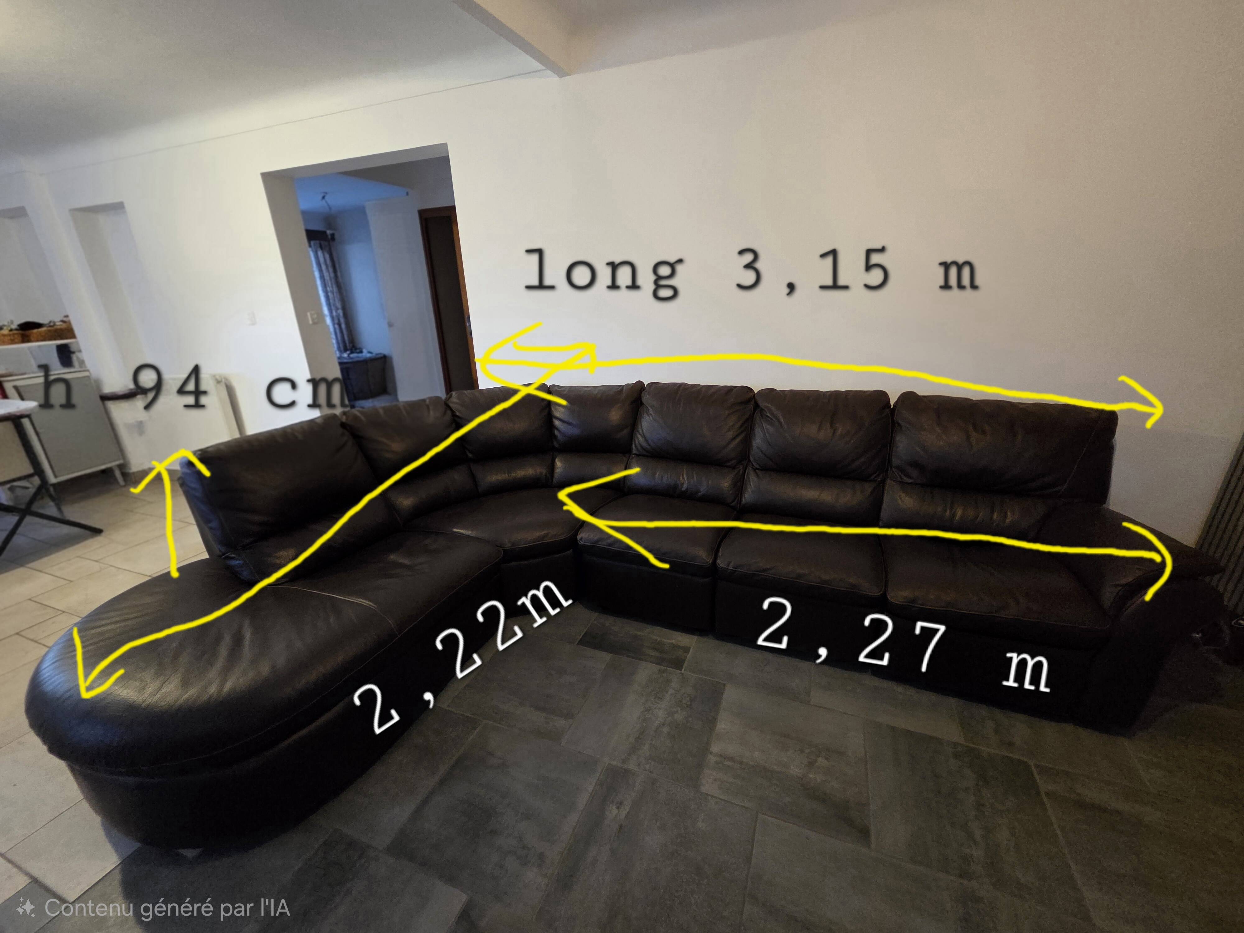 Canapé cuir Roche Bobois