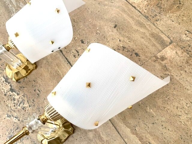 Pair of brass wall light 60s