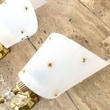 Pair of brass wall light 60s