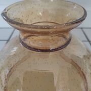 Globe de lampe en verre teinté jaune