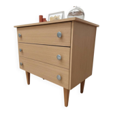 Vintage chest of drawers with silver handles