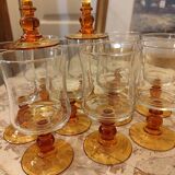 Luminarc: 12 amber-stemmed water glasses
