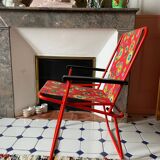 70' flowered folding chair