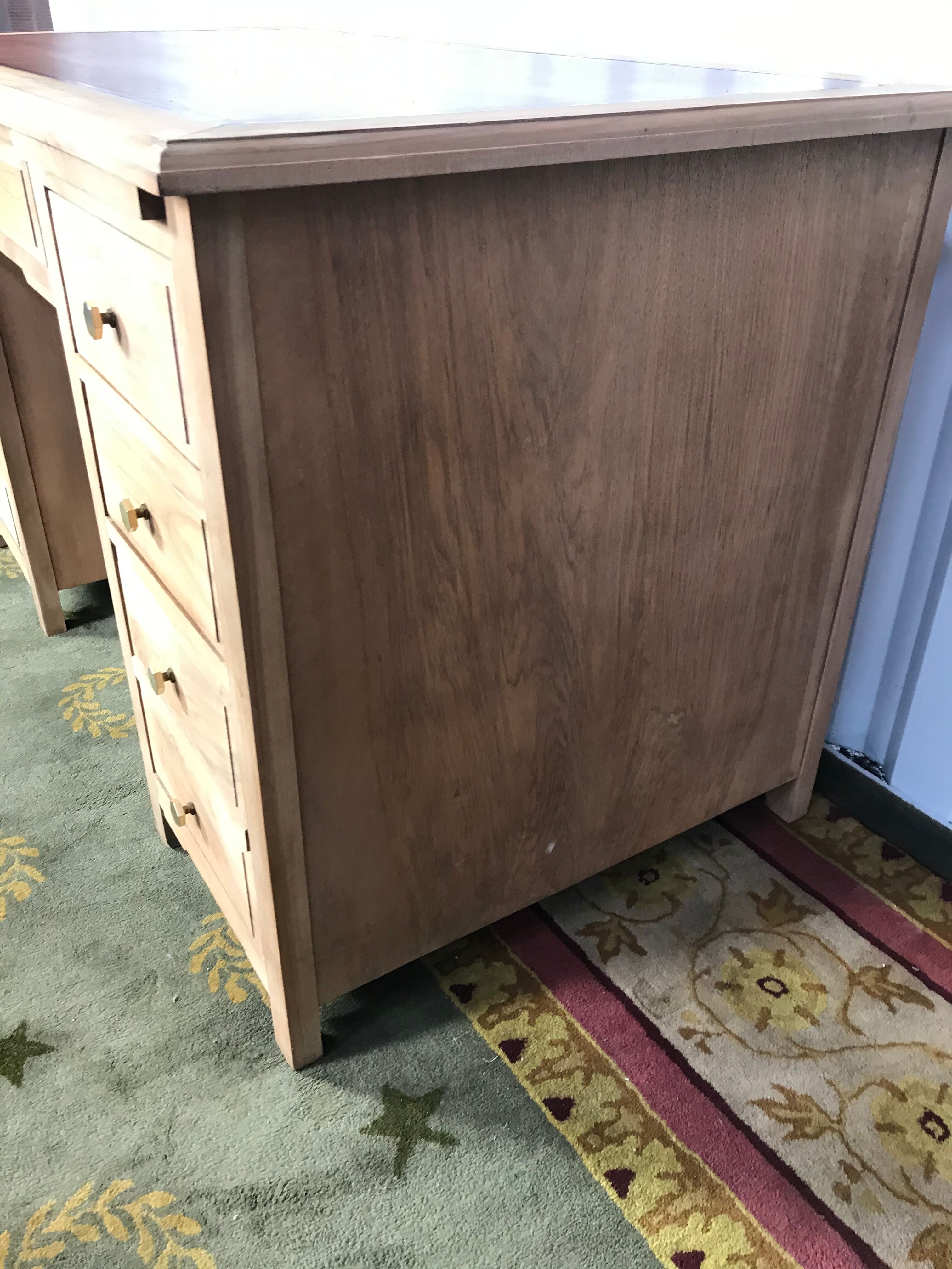 Art Deco administrative office with restored solid walnut coffers