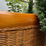 Paire de Chaises Vintage en Rotin & Bois Massif – Ambiance Bohème Chic