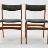 1960s Pair of Danish Teak Dining Chairs, Restored