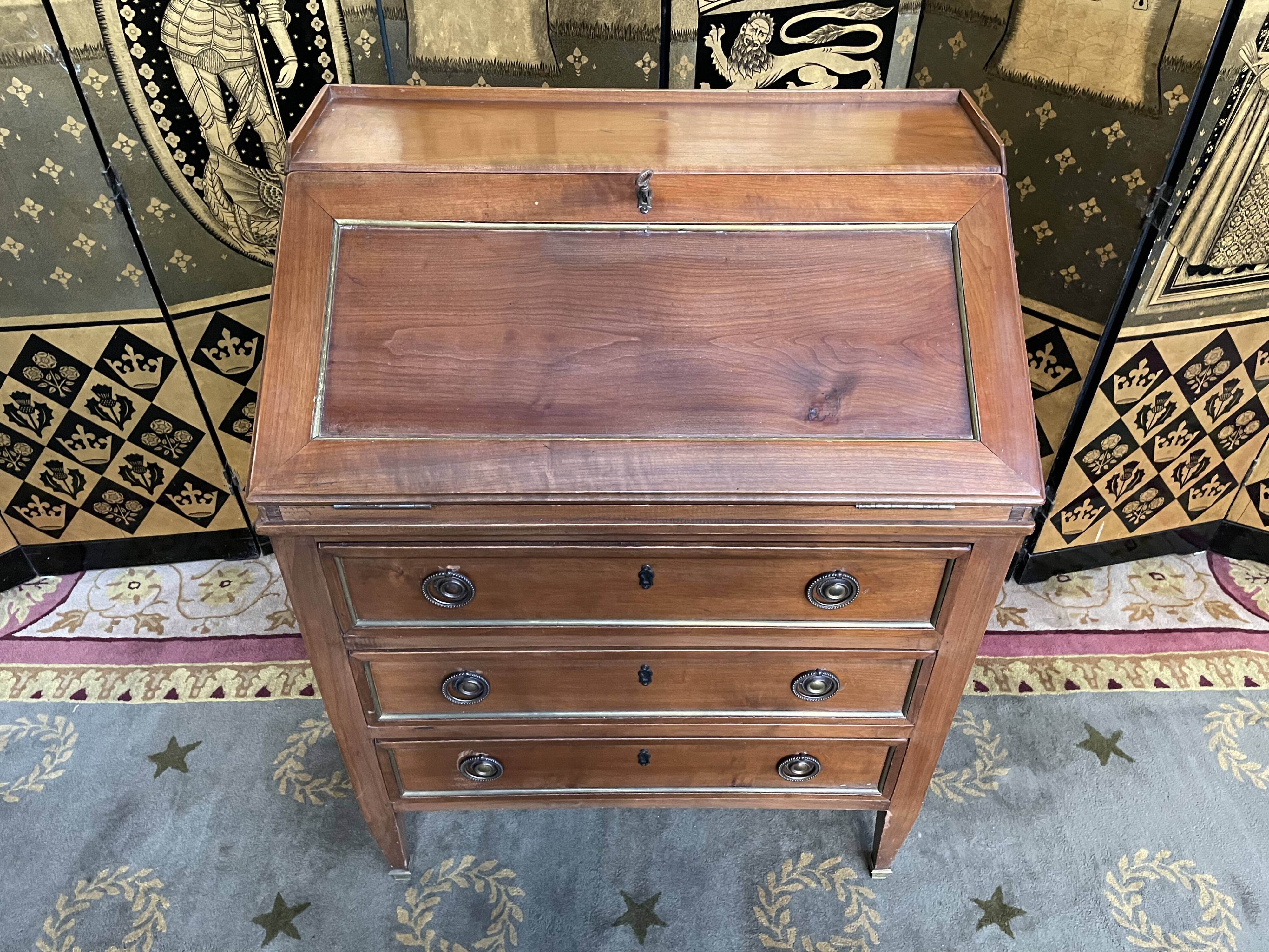 Louis XVI style cherry slope desk