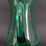 Pichet en verre vert XXème