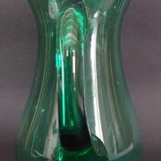 20th century green glass pitcher