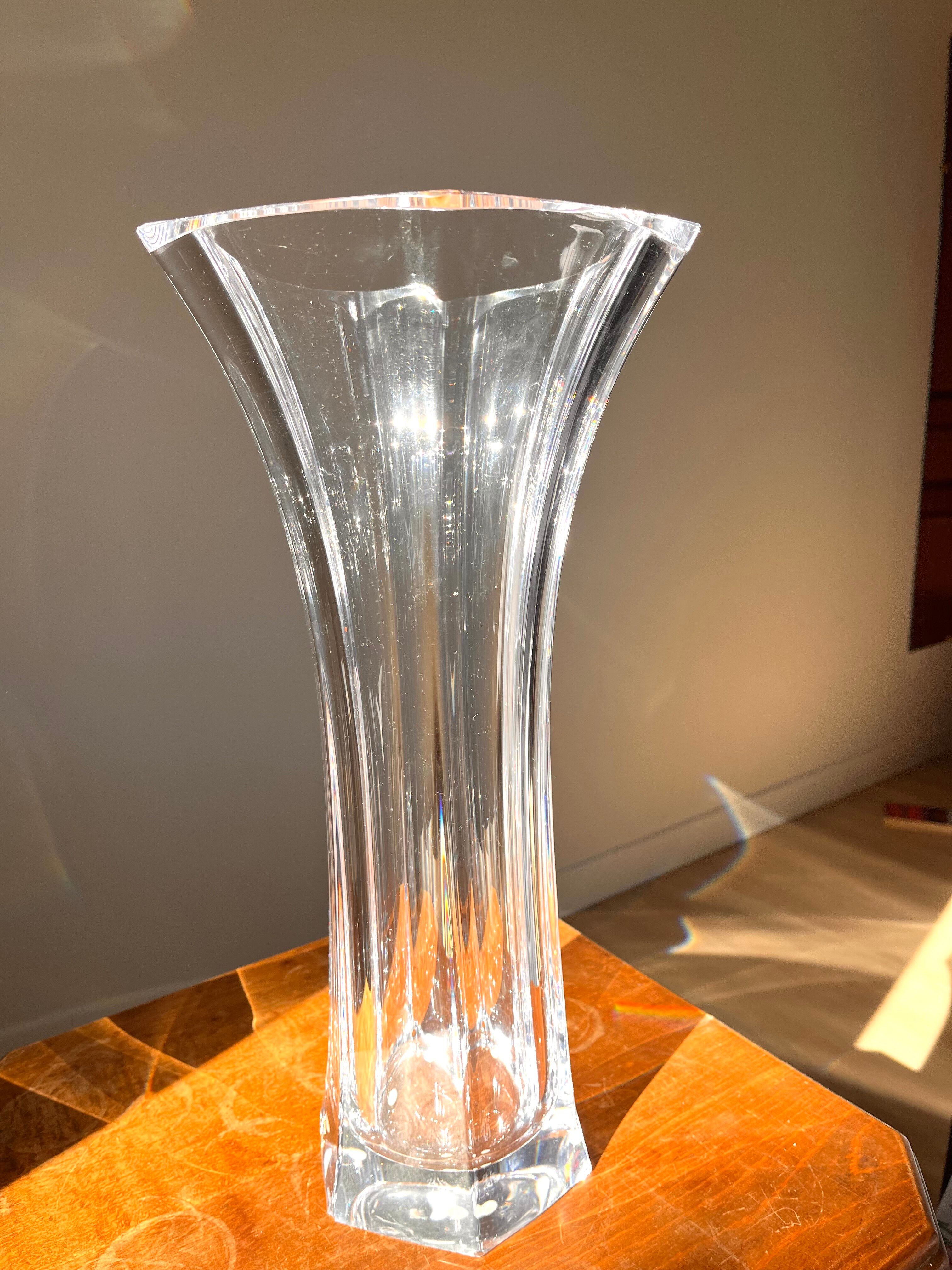 Very large Sèvres crystal vase