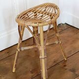 Rattan stool from the 50s, rare model