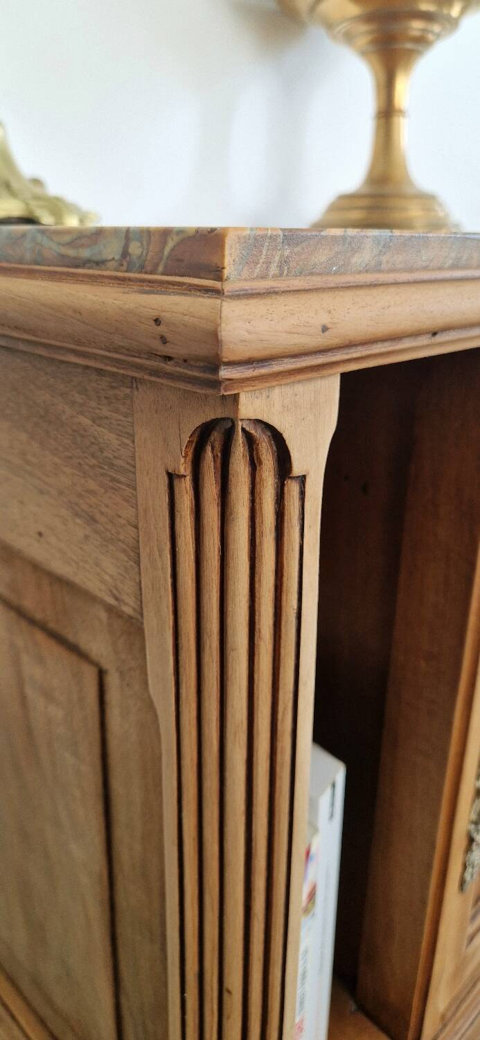 Louis XVI style wood and marble furniture