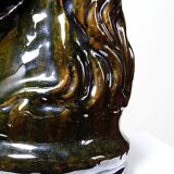 Vintage 1980s glazed terracotta horse or chess knight head