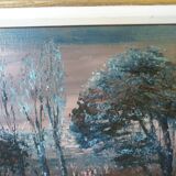 Tableau peinture au couteau intitulée crepuscule