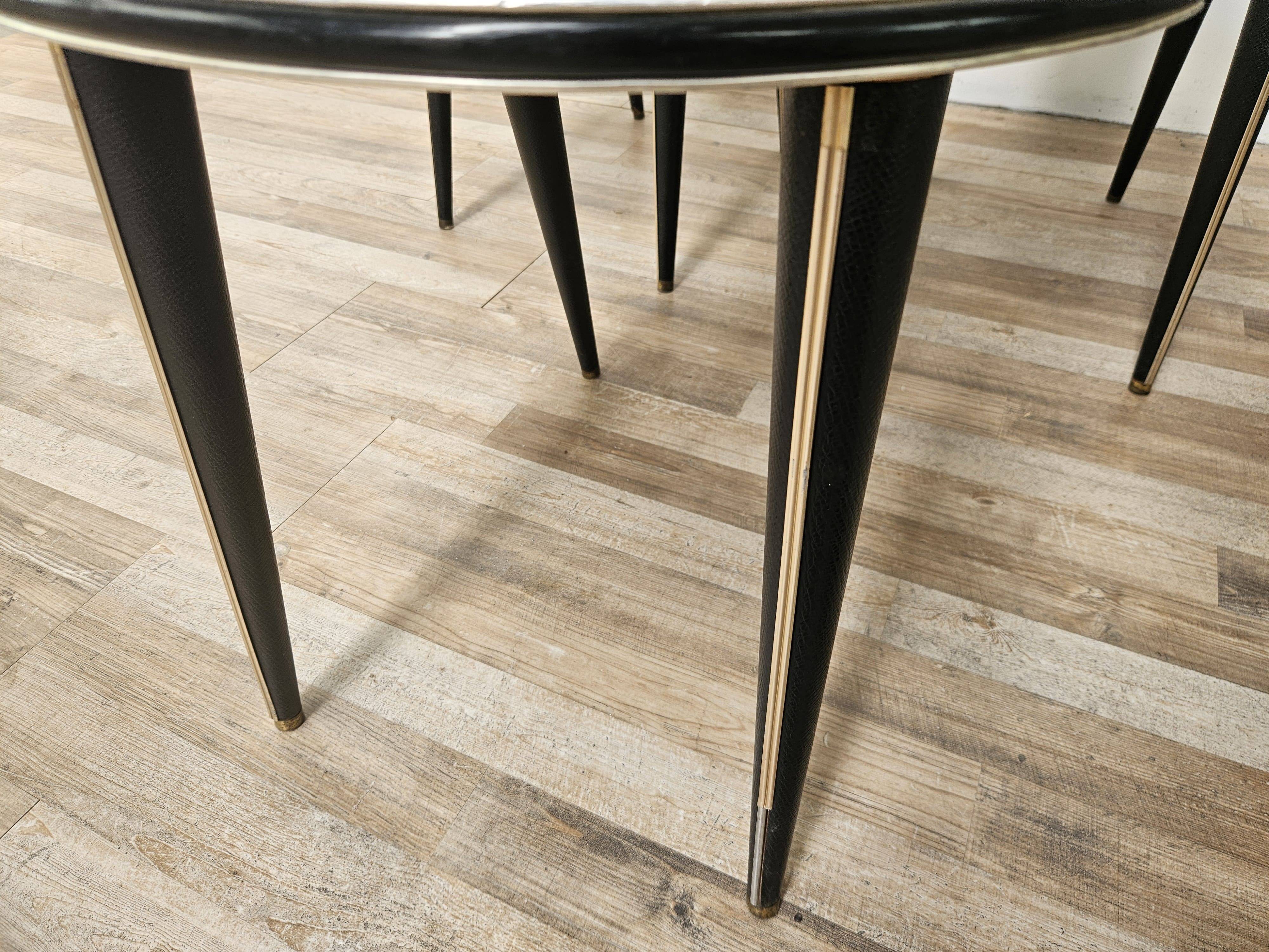 Set of Six Mid-Century Modern Dining Chairs by Umberto Mascagni