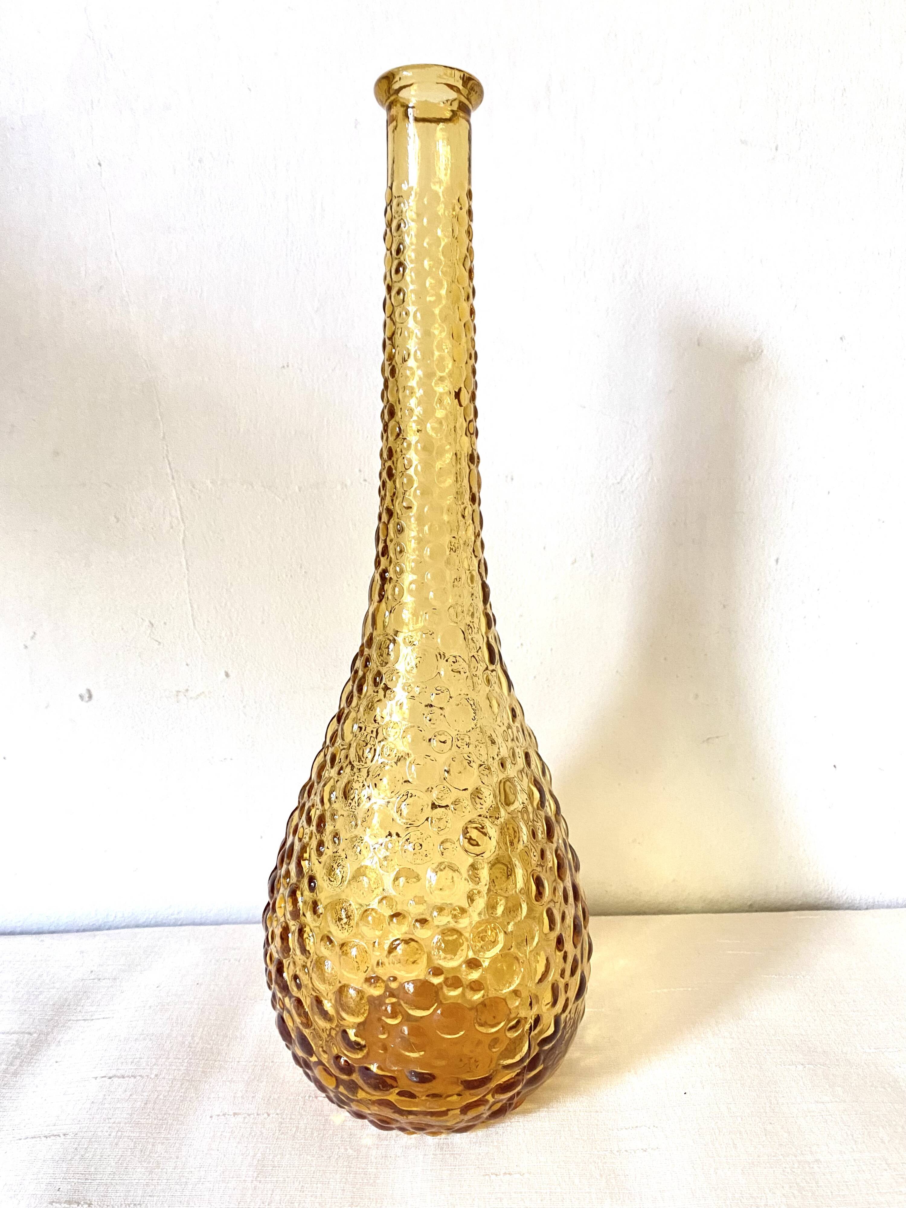 Empoli amber glass carafe, Italy