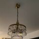 Lustre cascade de pampilles en cristal et laiton