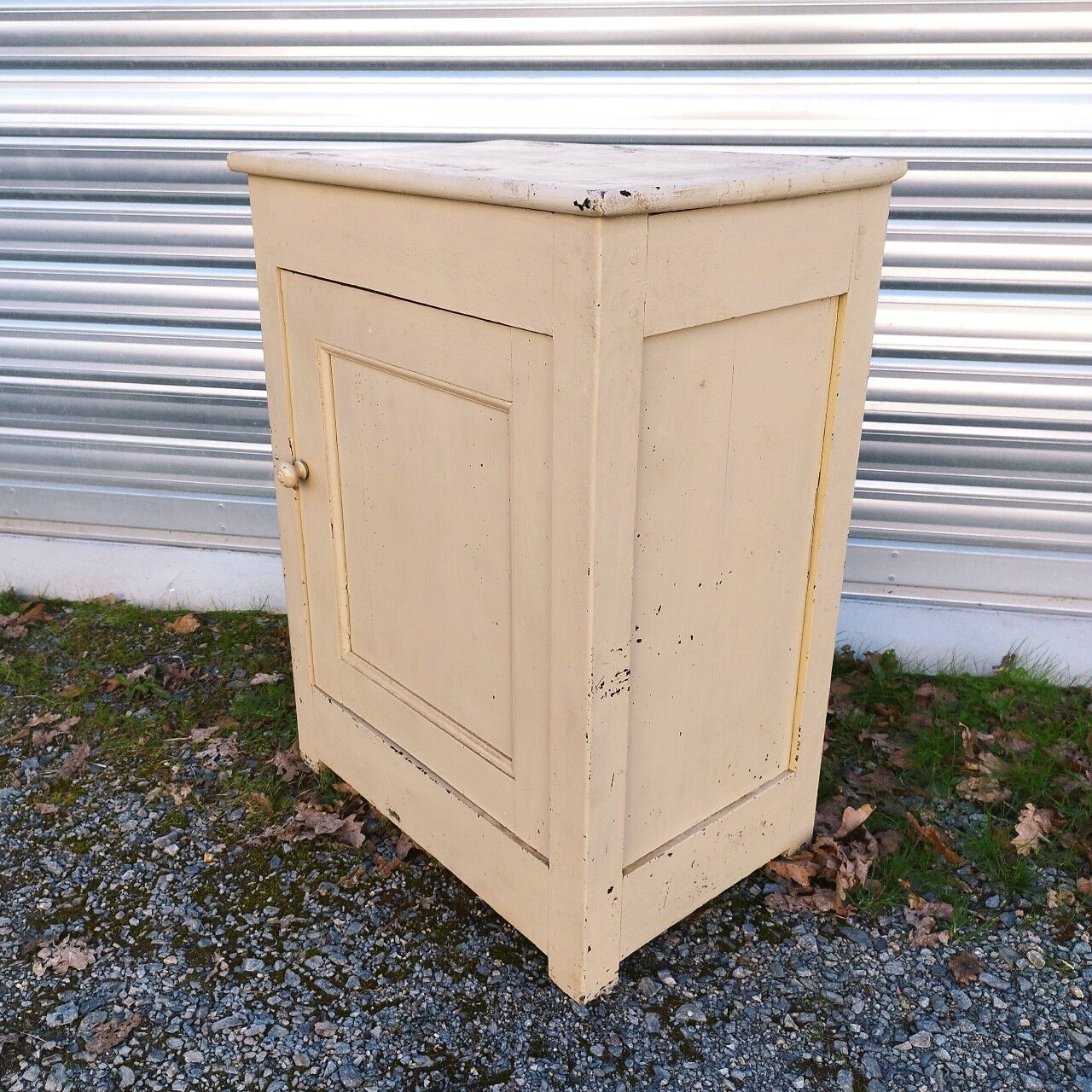 Antique jam maker in vintage painted oak