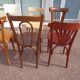 Set of 10 mismatched wooden bistro chairs - vintage