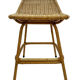 Suite of six vintage bar stools in rattan design Rohe 1960