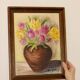 Original Swedish Mid-Century Oil on Panel " Still Life" by Solveig Dahlberg - Vintage & Framed